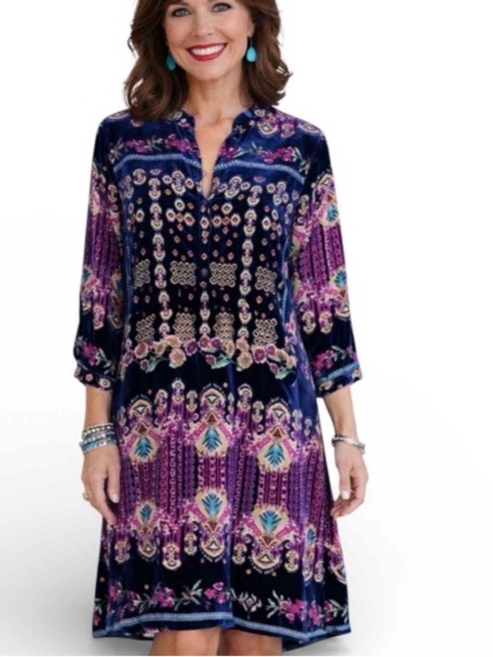 Johnny Was Summer Elora Burnout Dress (Preloved)